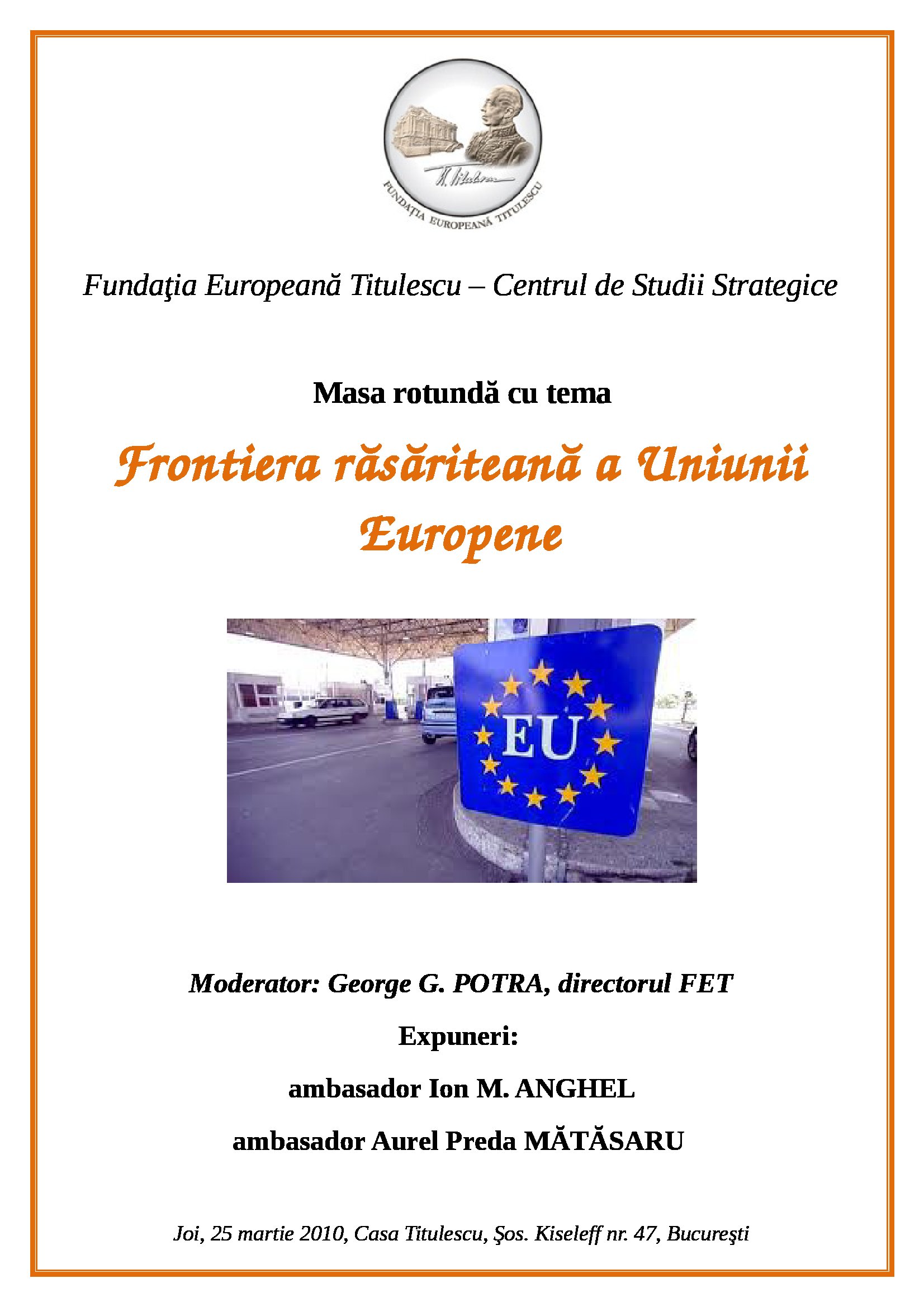 afis – Fundația Europeană Titulescu