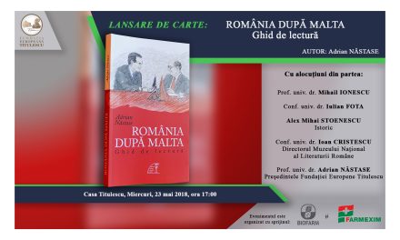 Lansare de carte: „România după Malta – Ghid de lectură”