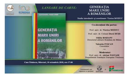 Lansare de carte „Generația Marii Uniri a Românilor”